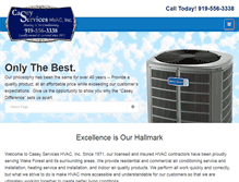Tablet Screenshot of caseyserviceshvac.com
